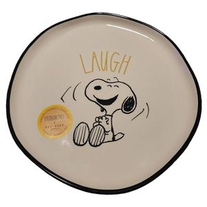 Rae Dunn Snoopy laugh plate
